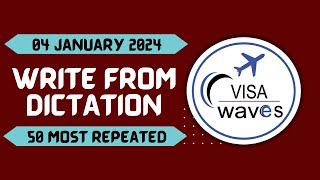 PTE Write From Dictation  January 2024 Most Repeated [upl. by Ahsiekrats]