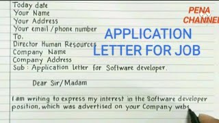 How To Write Job Application LetterJob Application In English [upl. by Kaleb830]