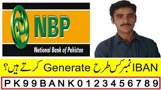 How to generate nbp National Bank iban account number in pakistan  nbp iban generator Saeed Bhai [upl. by Auhsaj]