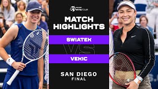 Iga Swiatek vs Donna Vekic  2022 San Diego Final  WTA Match Highlights [upl. by Aryahay923]