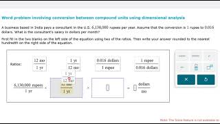 Word problem involving conversion between compound units using dimensional analysis [upl. by Nilesoy830]