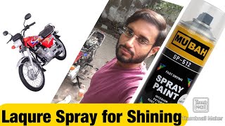 Using of Lacquer Spray and Black Spray for Increase Bike Shining And Increase Life of Parts [upl. by Nylareg]