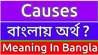 Causes Meaning In Bengali  Causes Meaning In Bangla  Causes Ortho Ki  Causes শব্দের বাংলা অর্ [upl. by Tevis497]