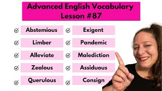 Advanced Vocabulary Builder Lesson 87 [upl. by Aimee]