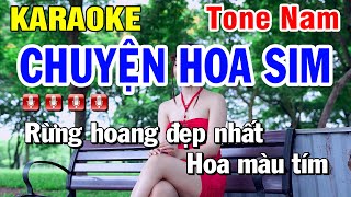 Chuyện Hoa Sim Karaoke Tone Nam Karaoke  Beat Hay  Huỳnh Lê [upl. by Truk]