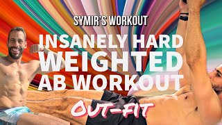 Insanely Hard Weighted Ab Workout  Symirs Workout [upl. by Alarick]