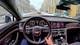 2024 BENTLEY FLYING SPUR AZURE V8  POV Test Drive  part 2  Winter time  4K HDR Ultra Quality [upl. by Geraud]