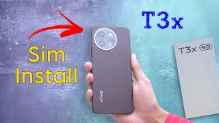 How to Insert Dual Sim in Vivo T3x 5g  Vivo T3x me Sim Kaise Lagaye Hybrid Sim slot [upl. by Potash]