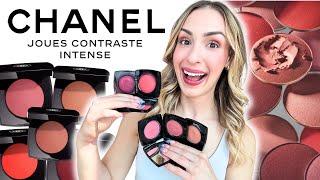 CHANEL JOUES CONTRASTE INTENTSE 🤯 ALL 5 SHADES CREAM to POWDER BLUSHES  Review amp Swatches [upl. by Einnahpets62]