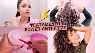 HIDRATAÇÃO CASEIRA ANTIFRIZZ PRA DESMAIAR OS CACHOS [upl. by Nyvar]