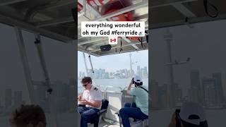 Boat ride to Toronto Islands 🇨🇦 lifeincanada lakeontario beautifulviews cntower shorts [upl. by Hgielrebma991]