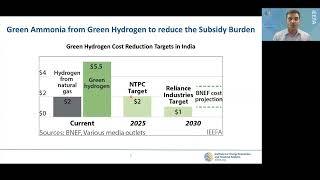 Green Ammonia Low hanging fruit in the Green Hydrogen Economy India [upl. by Ayres]