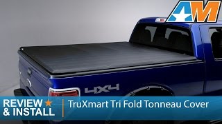 20092014 F150 TruXmart Tri Fold Tonneau Cover Review amp Install [upl. by Eillam]