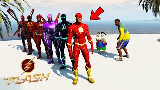 GTA 5  Shinchan Stealing Every Flash Suit In Gta 5  GTA 5 Mods [upl. by Jodie476]