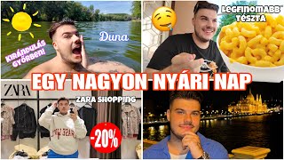 Legfinomabb tészta Fürdés a Dunában Győrben Shopping a leárazásokon  NAPI VLOG [upl. by Elleirol]