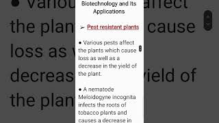 What are Pest resistant Plants Class 12 Biology Biotechnology and its Applications [upl. by Aisha]