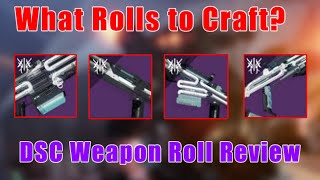 What are the BEST ROLLS to craft on the Deep Stone Crypt Weapons  Destiny 2 [upl. by Wilona]