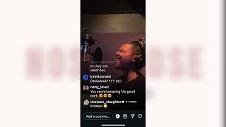 Moniece Slaughter in the studio showing off her vocals [upl. by Aihsenat]