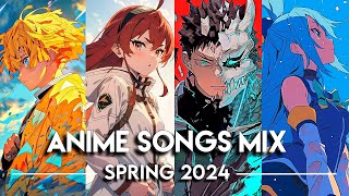 Best Anime Openings and Endings Music Mix │Full Songs  Spring 2024 [upl. by Russia426]