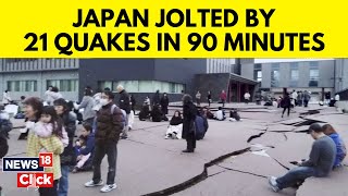 Japan Earthquake Today  Japan Hit By 21 Earthquakes Of Above 40 Magnitude In 90 Minutes  N18V [upl. by Esorrebma]