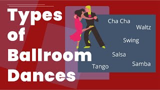 Types Of Ballroom Dance Styles  23 Ballroom Dances [upl. by Nyloj]