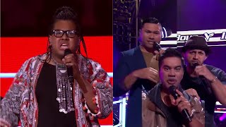 Ilisavani Cava vs The Koi Boys  Uptown Funk  The Voice Australia 5 2016  Battle Rounds [upl. by Mccready]