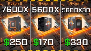 Ryzen 5 7600X vs 5600X Ryzen 7 5800X3D RTX 4090 [upl. by Ediva]