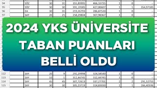 2024 YKS ÜNİVERSİTE TABAN PUANLARI BELLİ OLDU ‼️ [upl. by Ynaoj]