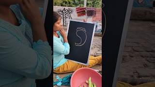 How to draw ganesh ji very easy with Letter S shorts [upl. by Eph]