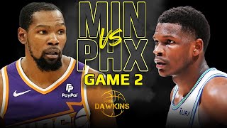 Minnesota Timberwolves vs Phoenix Suns Game 2 Full Highlights  2024 WCR1  FreeDawkins [upl. by Kyred]