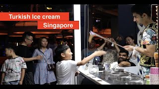 Turkish Ice Cream Clarke Quay Singapore [upl. by Ecnerwaled]