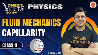 CAPILLARITY  EXCESS PRESSURE  FLUID MECHANICS  New NTA Syllabus Gaurav Gupta [upl. by Anayd]