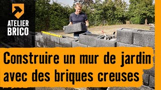 Atelier brico HORNBACH  Construire un mur de jardin avec des briques creuses [upl. by Celestine]