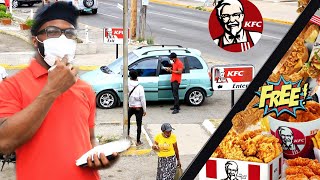 Fake EMPLOYEE Prank At KFC Jamaica I got free chicken [upl. by Christin]