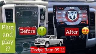 How to Install 10” Android Plug and Play Unit Dodge Ram 20092013 [upl. by Shih789]