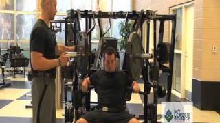 How to do an Isolateral Decline Chest Press  Hammer Strength [upl. by Tereb288]