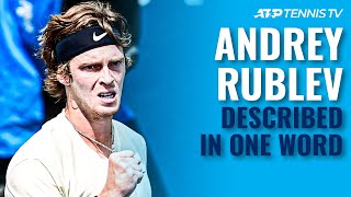 ATP Stars Describe Andrey Rublev In One Word 🤘 [upl. by Lindsay658]