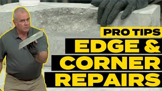 Pro Tips How to Repair Concrete Edges and Deep Damage  Concrete Repair  DIY Project Guide [upl. by Leuqer482]