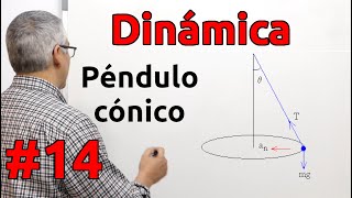 Péndulo cónico Dinámica Física Problemas 14 [upl. by Naasar554]