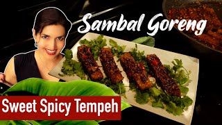 Sambal Goreng  Sweet Spicy Tangy Tempeh  Indonesian Style [upl. by Nera]