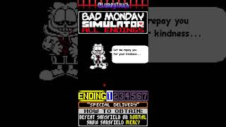 Undertale Fangame  Sansfield Defeated  Bad Monday Simulator All Endings 17 shorts [upl. by Annahsar]