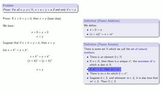 The Peano Axioms Cancellation [upl. by Nylrats]