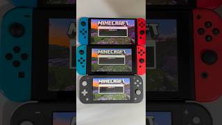 Minecraft  Switch Lite vs Standard vs Oled  Loading World Comparison short shorts minecraft [upl. by Mechelle]