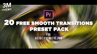 20 FREE Smooth Transitions Premiere Pro  Free Transitions Premiere Pro Sam Kolder Style Presets [upl. by Aklam]