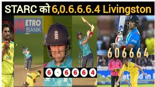 Livingstone explodes with 606664 off Mitchell Starc to break multiple ODI records [upl. by Hecklau]