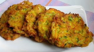 How To Make Zucchini Carrot Fritters  Appetizer Easy Recipe Video  Ninik Becker [upl. by Oiramat]