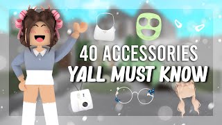 40 Cute Aesthetic accessories WITH CODES  bloxburg [upl. by Enelra]