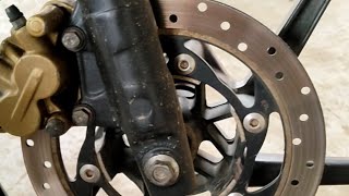 bike disc brake problem solve kaise karen dekhiae [upl. by Suidualc]