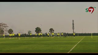 Sénégal Guinée Dernier galop d’entraînement des lions avec Sadio ManéLamine CamaraSabaly absent [upl. by Anelegna917]