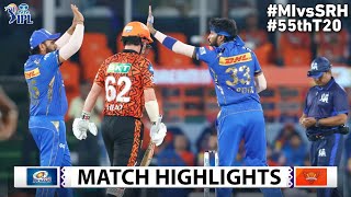 SRH vs MI IPL 2024 Highlights Sunrisers Hyderabad vs Mumbai Indians  Today Full Match Highlights [upl. by Melia]